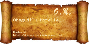 Obagyán Morella névjegykártya